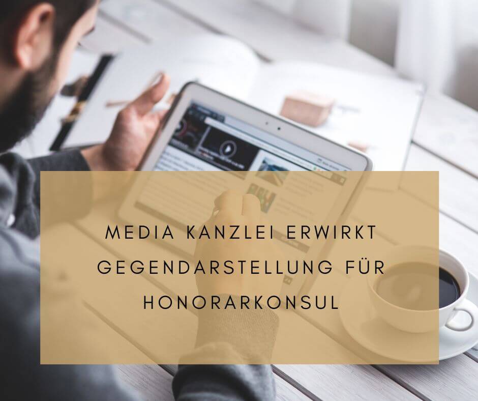 gegendarstellung för honorkonsul