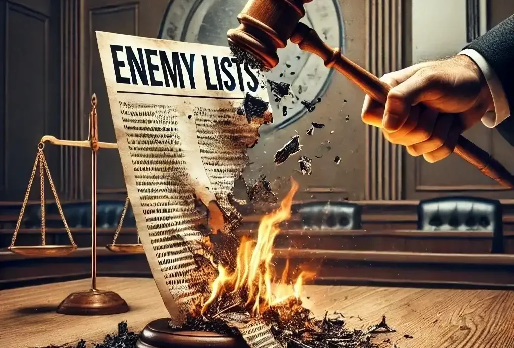 Feindeslisten verboten, Meinungsfreiheit