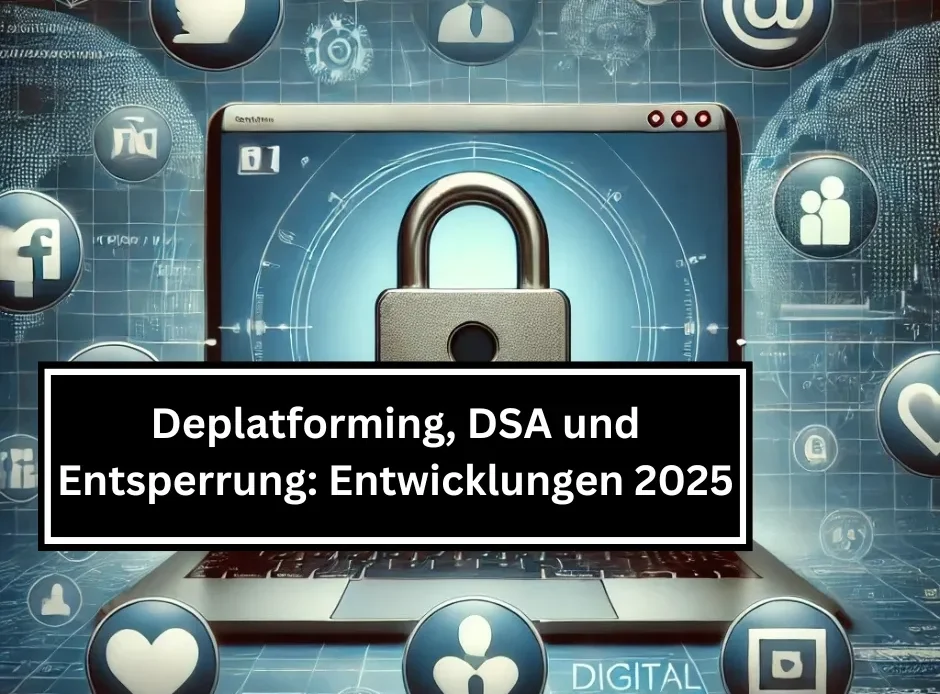 Gesperrtes Benutzerkonto auf Social-Media-Plattform – Deplatforming und DSA-Regulierungen.