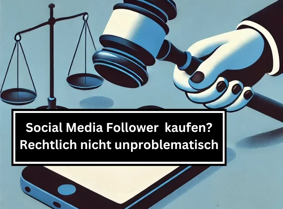 Handy und Richterhammer zur Veranschaulichung von rechtlichen Themen bei Social Media