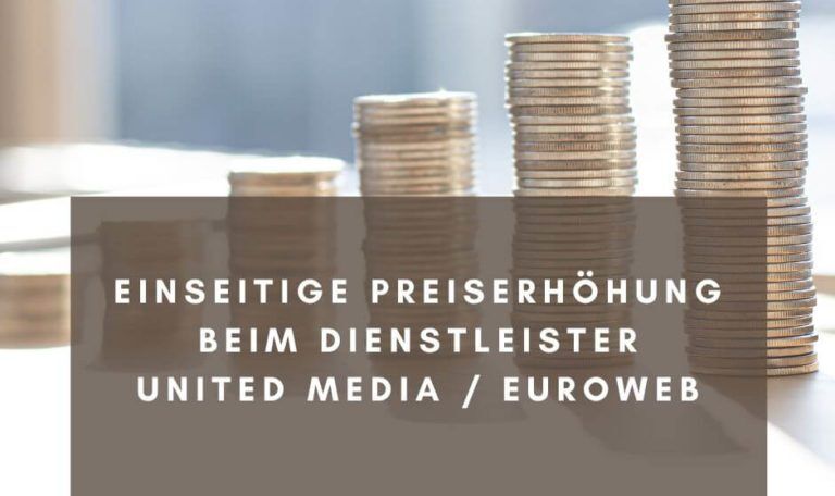 Einseitige Preiserhöhung United Media