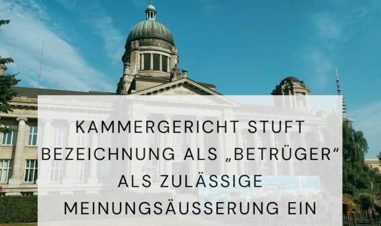 zulässige Meinungsäußerung