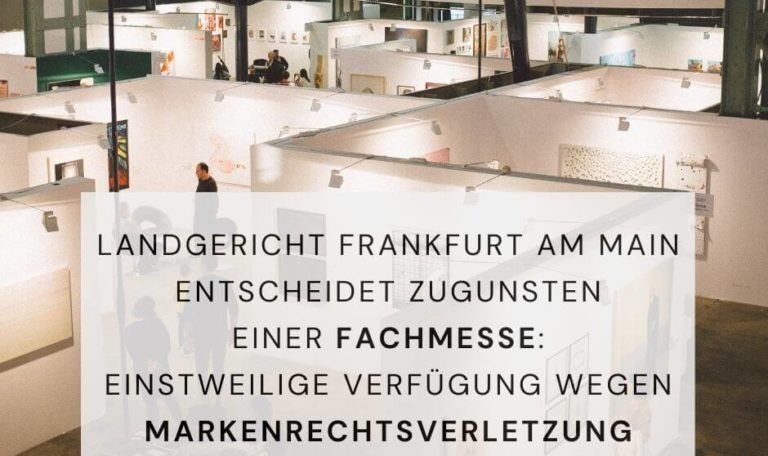 Fachmesse Markenrecht Einstweilige Verfügung Rechtsanwalt