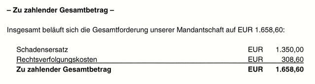 Frommer Legal Forderung