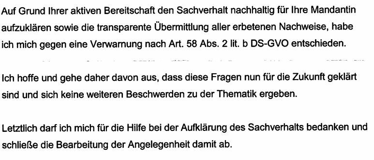 Datenschutzaufsicht Auskunft Beschwerde