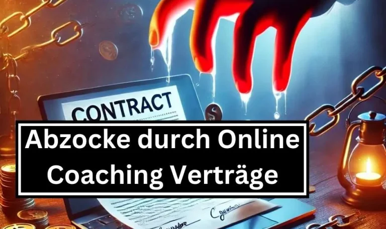 Abzocke durch Online Coaching Verträge