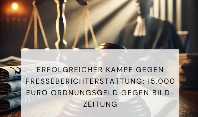 Ordnungsgeld gegen BILD-Zeitung