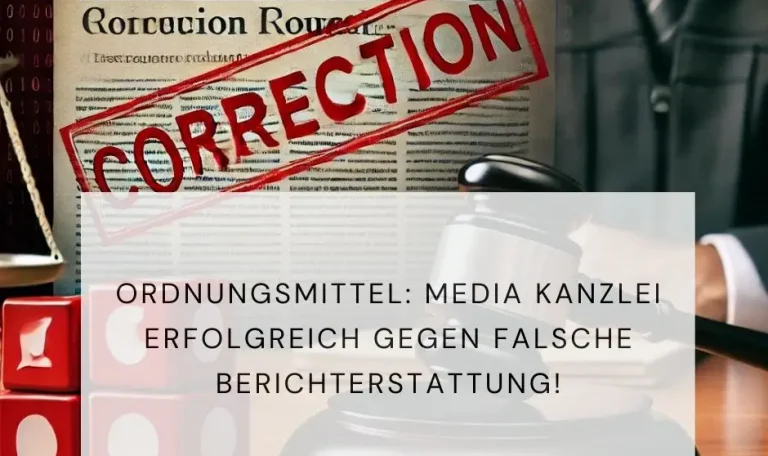 Ordnungsmittel durchgesetzt, Berichterstattung