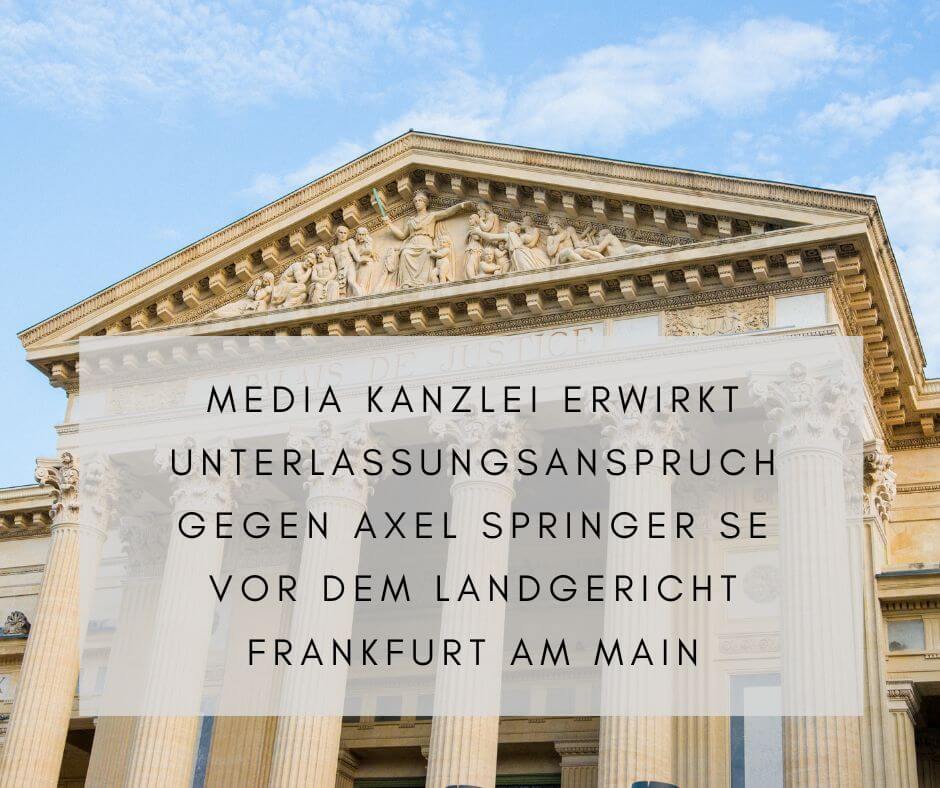 unterlassungsanpruch gegen axel springer