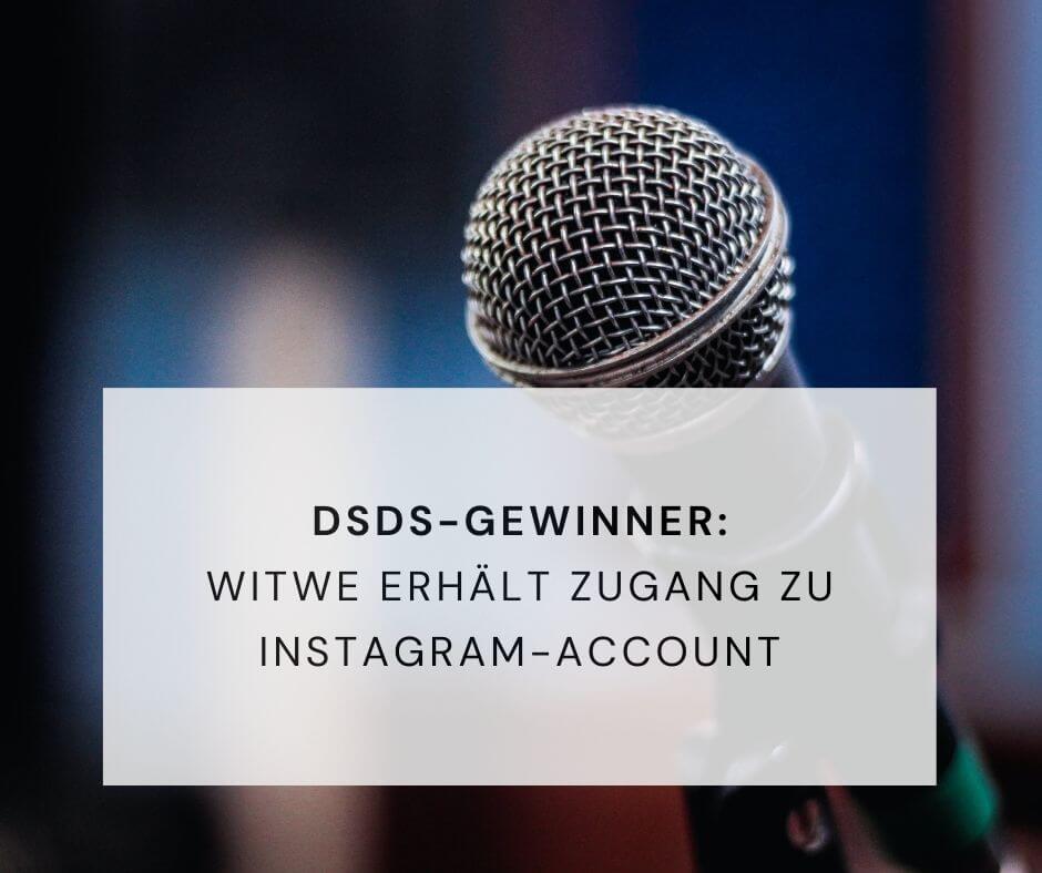 Verstorbener DSDS Gewinner Alphonso Williams Nutzungsrechte Witwe Social Media