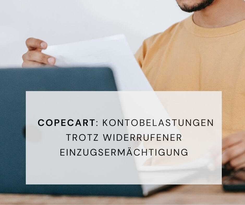 CopeCart Abbuchungen Bankkonto Online Coaching