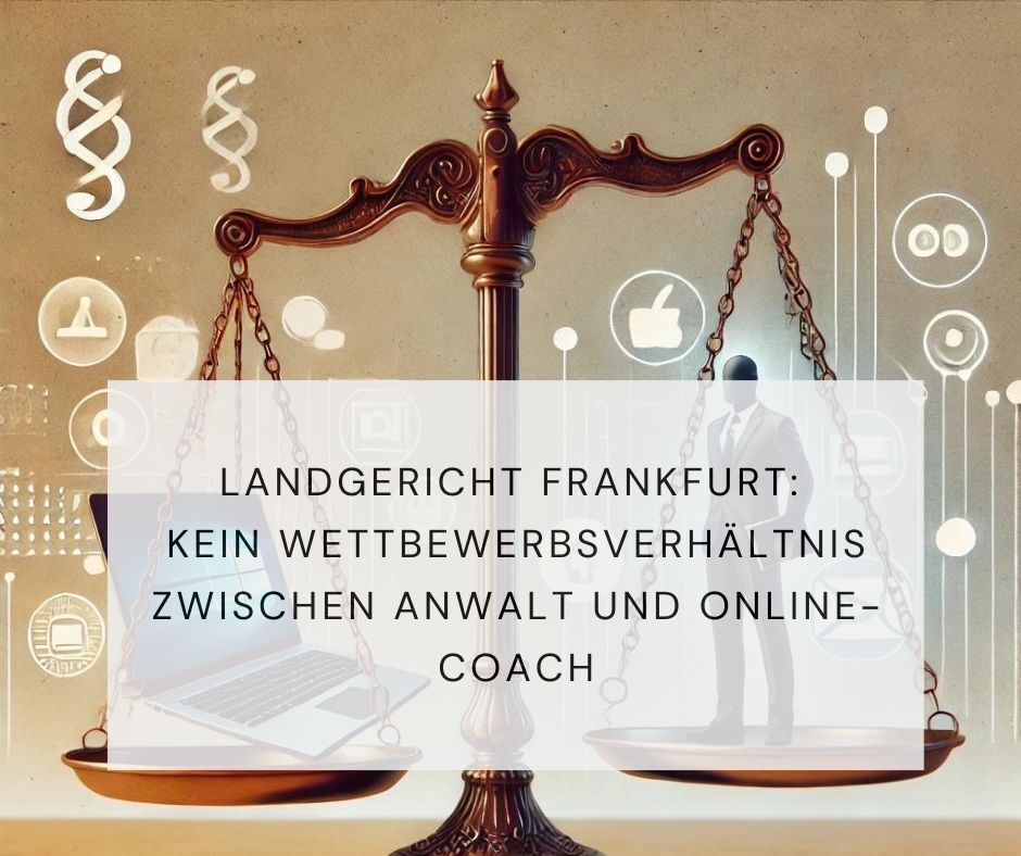 Wettbewerbsverhältnis Anwalt und Online Coach